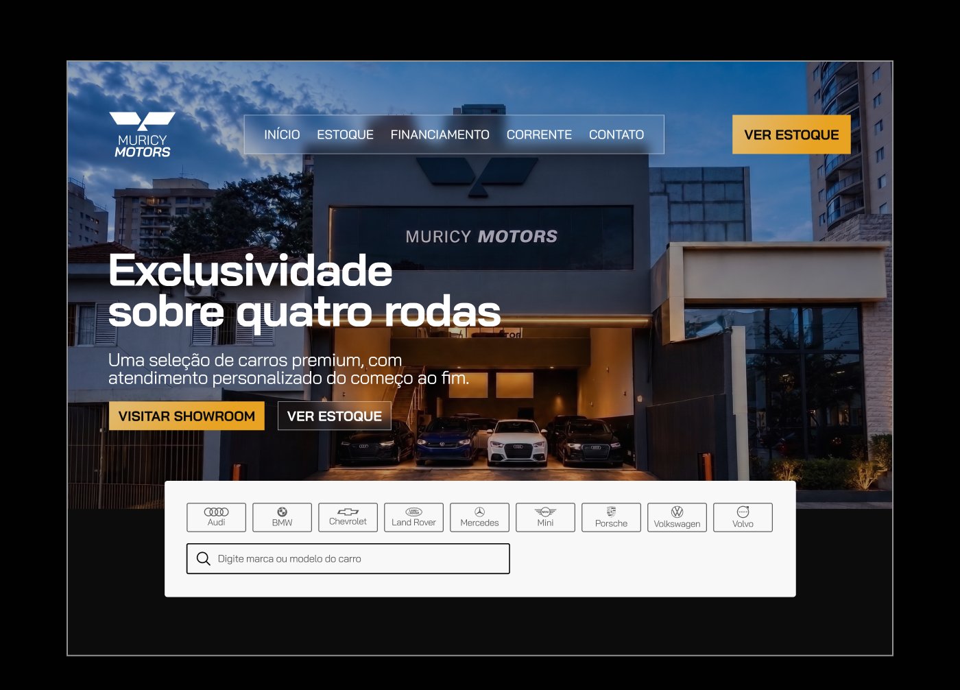 Website Muricy Motors, tela 5 de 8