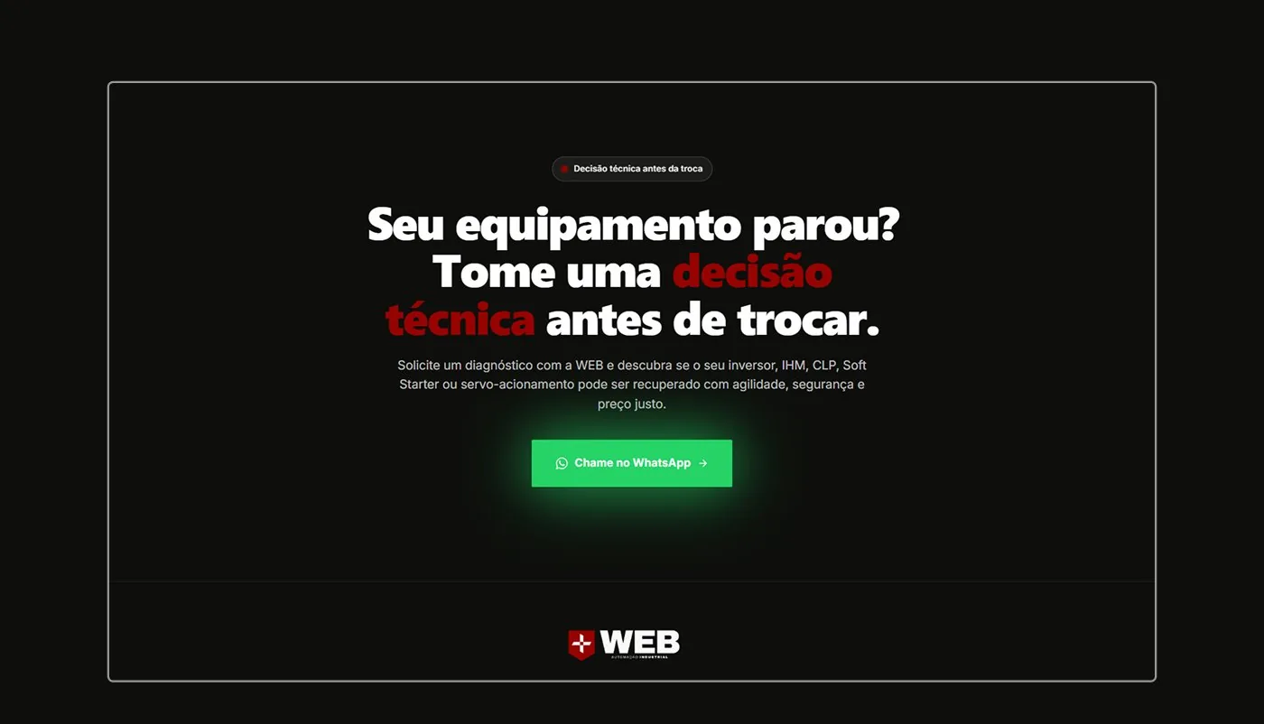 Website WEB Automação Industrial, tela 7 de 9