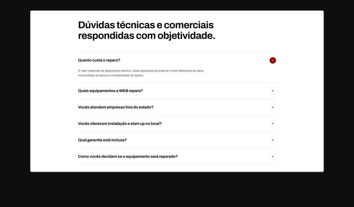 Website WEB Automação Industrial, tela 8 de 9