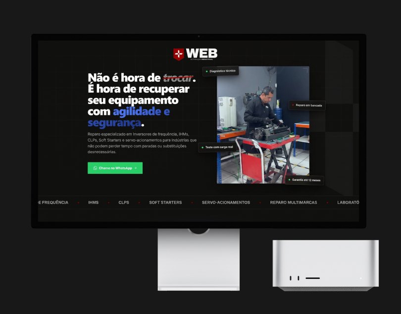 Capa do projeto WEB Automação Industrial